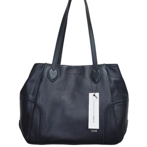 AIMEE KESTENBERG Textured Leather Chelsea Tote Shoulder Bag in Black